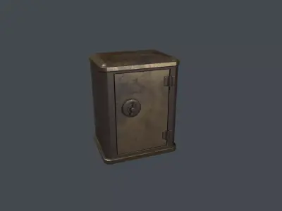 Old Vintage Safe Low-poly 3D model
