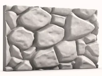 Primitive Rock Wall Terrain Asset 3D model