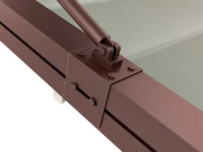 Motorized Pergola 3 bronze patina rust 3D model