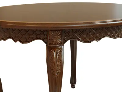 Classic table with carvings 1200 3D model