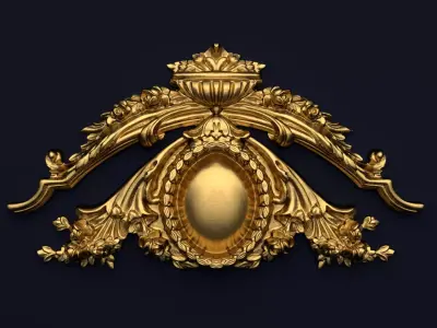 Classic decor ornament v-3D model 35 3D model