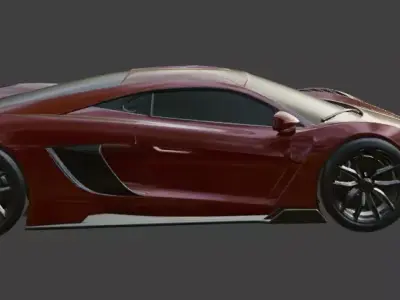 Generic Red Sports 3D Model 3D model