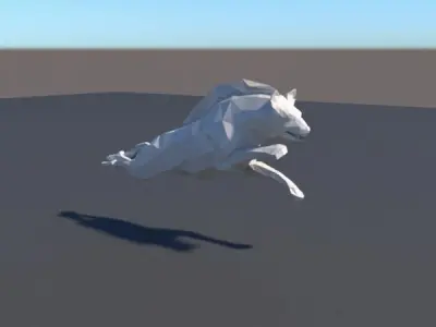 lowpoly Hyena wolf 3D model