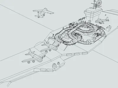 V5 Island USS Low-poly 3D model