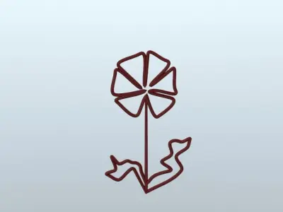 Forged flower Free 3D model