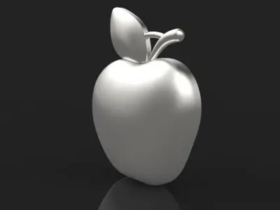 3d printing Apple Necklace Pendant model 2  3dmodel STL and 3dm 3D print model