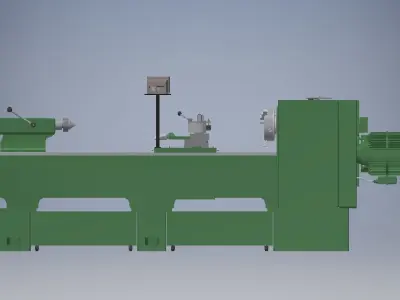 Conventional Lathe Machine 3Dmodel 3D model