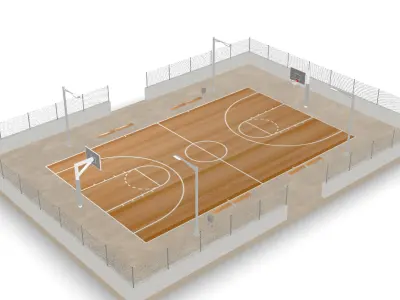 Basketball court 3D model