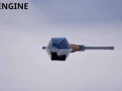 Onehanded Sword game-ready Low-poly 3D model