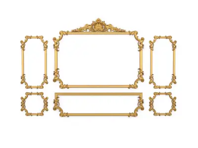 Plaster decorative frame 3d mode 013 3D model