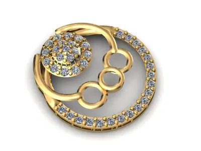 Women Fashion Diamond Earrings 3d Printable Model 3D print model