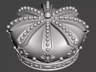 Royal Crown - 3d model for CNC - CFCRoyalCrown01 3D print model