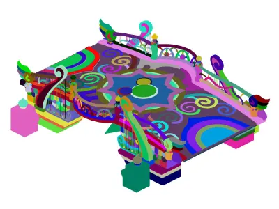 Game main city - Stone Bridge 96 3D model