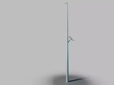 Steel street lamp Free low-poly 3D model