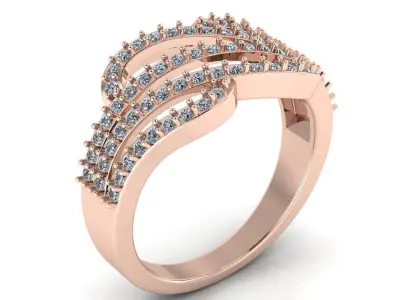 Jewelry Diamond Ring 3D Print Model 3D print model 16