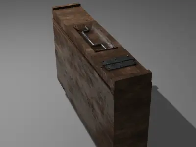 World War One Ammunition Box Free low-poly 3D model