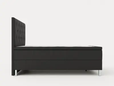 Diplomat Complete Bed Package 160x200 Dark Gray Low-poly 3D model