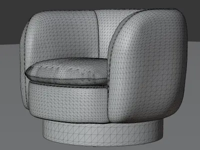 Swivel Chair Low-poly 3D model