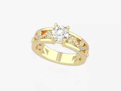 gold ring code 16 3D print model