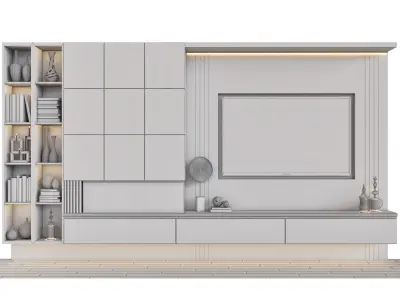 Tv Wall 07 3D model