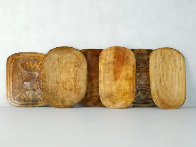 Tribal Wood Decor 1 3D model