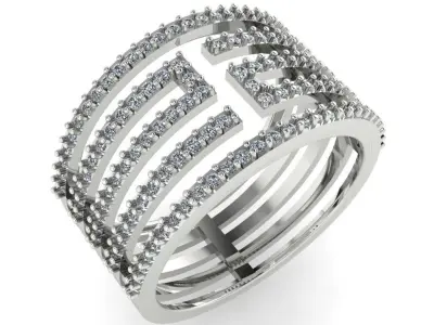 GOLD TWIST RING DOC-R8118 3D print model
