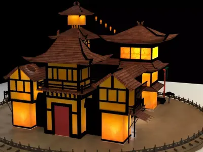 Chinese ancient house 3D model 22