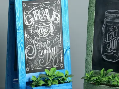 chalk boards 3D Model Collection