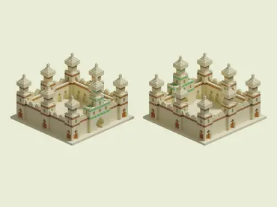 Arabasque Walls 3D model