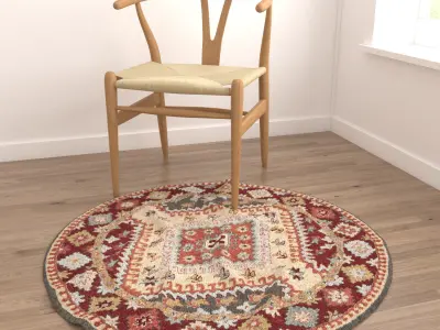 Round Rug Set 31 3D model