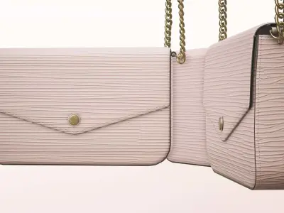 Woman Handbag Louis Vuitton Low-poly 3D model