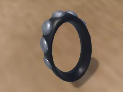 Ring with buttons Free low-poly 3D model