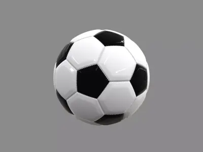 Traditional Football with Stitching 3D model