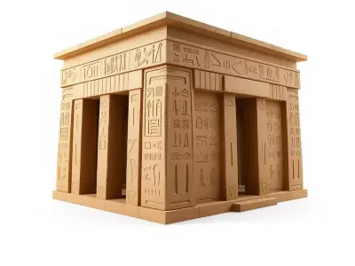 Ancient Sandstone Temple model pack Low-poly 3D model