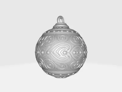 Elegant Ornamental Christmas Bauble Intricate Holiday Ornament 3D print model