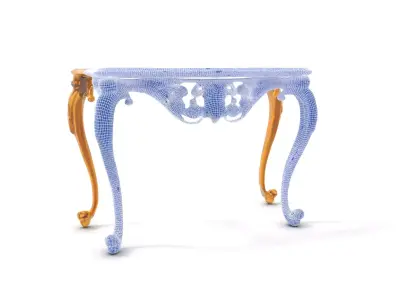 Baroque Gold Console Table model pack Low-poly 3D model