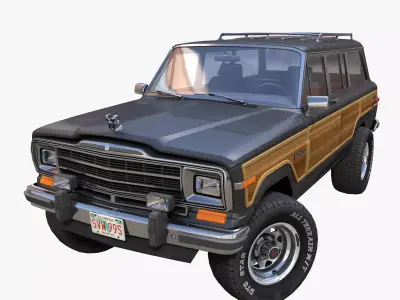 Offroad Jeep Wagoneer Low-poly 3D model