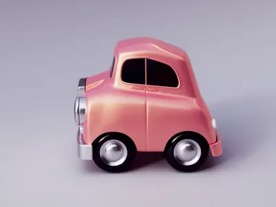 Cartoon Mini Car 1 3D print model