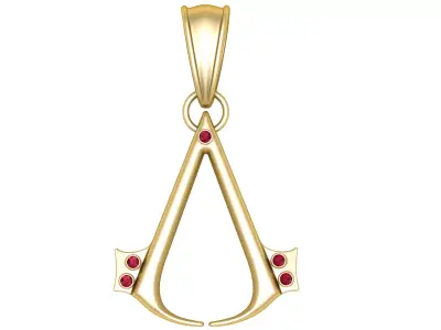 Hip Hop Anime Pendant Necklace 3D print model