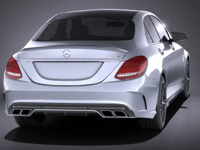 Mercedes-Benz C63 AMG sedan 2017 VRAY 3D model