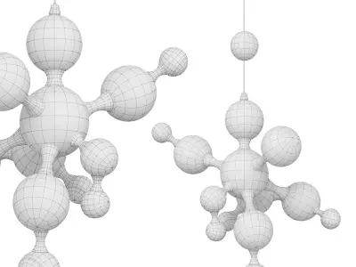 Atomic Suspension Lamp 3D model