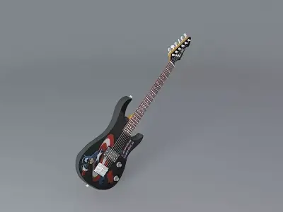 Peavey Captain America guitar Free 3D model