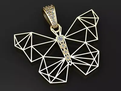 Butterfly Pendant  3D print model