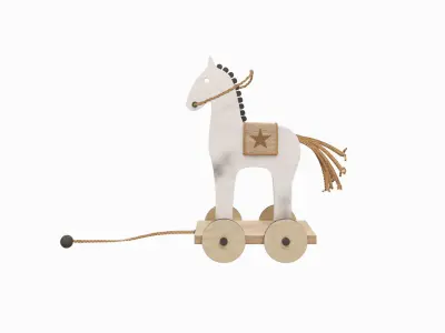 Wooden Horse Toy 3D model