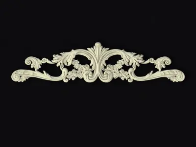 Central decor ornament for furniture 3D model 1054