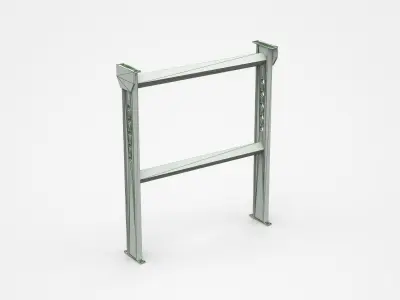 Industrial Stanchion Support Rack 3D model
