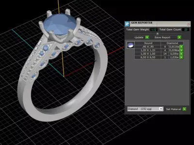 ring woman  3D print model 9