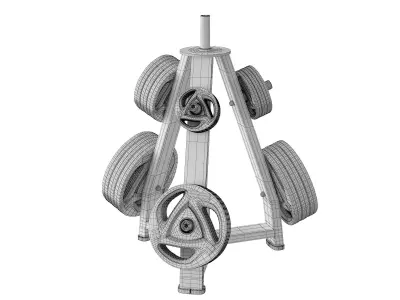 Bench Press Barbell 3D model