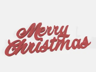 Merry Christmas - 3D printable text - 3D model 3D print model