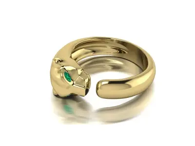 Panthere Ring Jewelry Gold Brand 3D print model